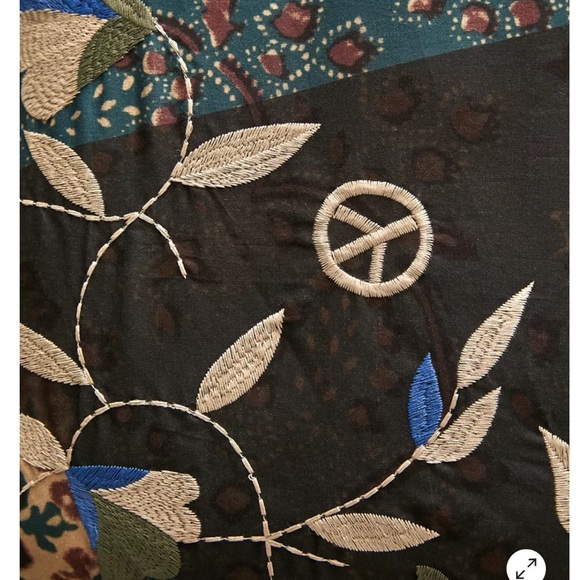 Urban Outfitters Queen Size Cotton Embroidered Bryce Duvet Cover - Picture 3 of 6